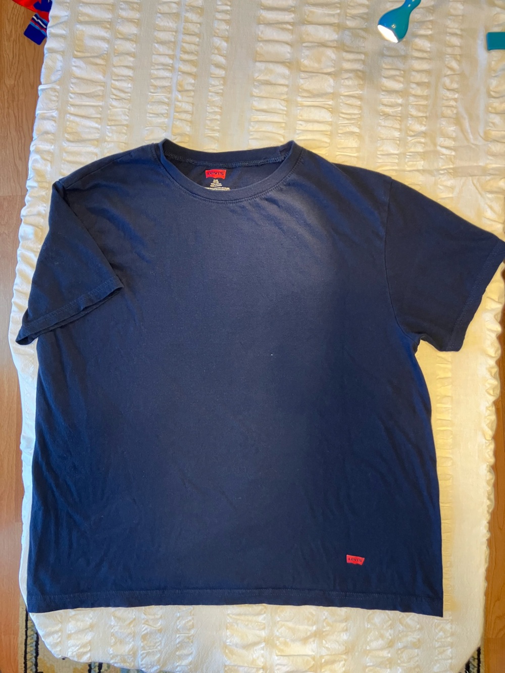 Levi's Men's Navy Short Sleeve Crew Tee with Red Logo